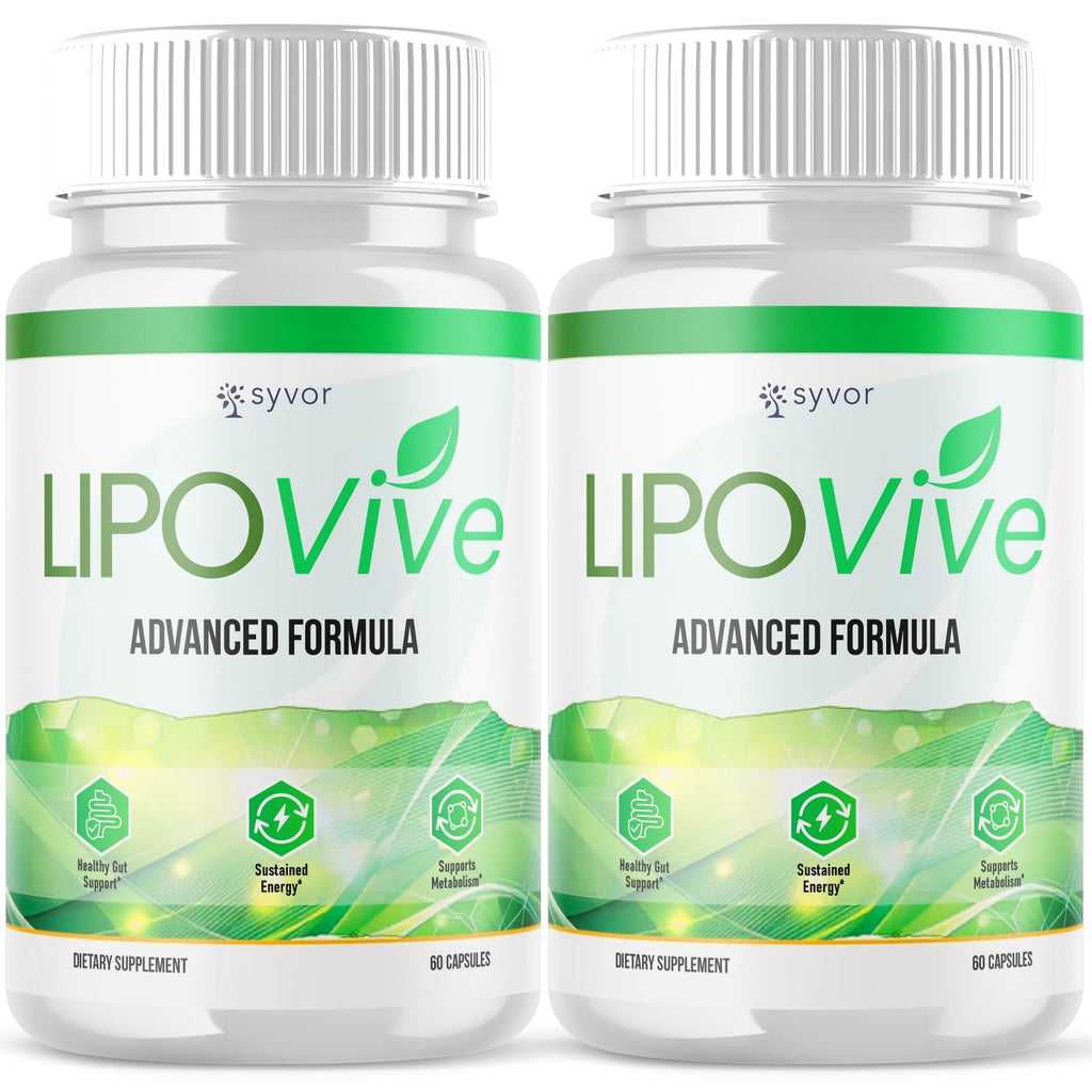 (2 Pack) Lipovive Capsules, Official Lipovive Pills with All Natural Ingredients, Advanced Formula Lipovivé Health & Active Lifestyle Support Pills Max Strength Vitamin for Women & Men (120 Capsules)