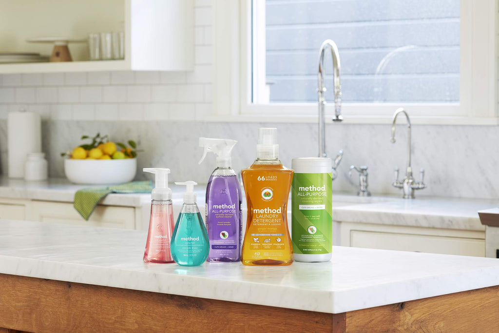 Method All-Purpose Cleaner Spray, French Lavender, Perfect for Most Counters, Tiles and More, 28 Fl Oz, (Pack of 4)