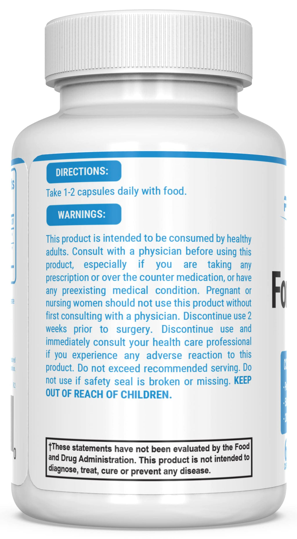 PEScience Forskolin-95+ Capsules, 95% Pure Forskolin from Coleus Forskohlii Extract with Hemerocallis Fulva Extract, Patented ForsLean, 50mg, 60 Count
