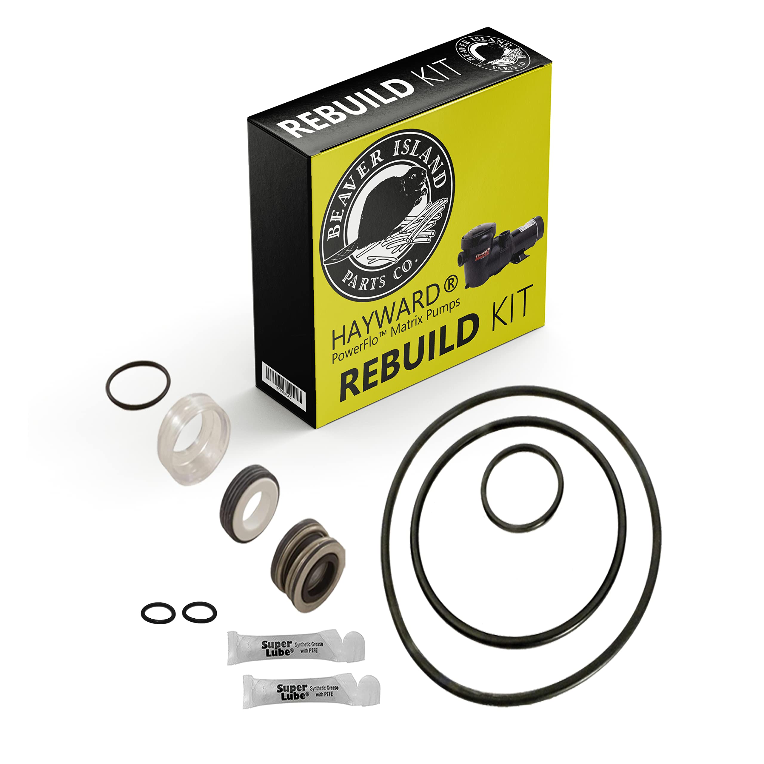 Beaver Island Parts Company | Pump Rebuild Kit | Fits Hayward PowerFlo Matrix Pump SP1591, SP1591TL, SP1592, SP1592TL, SP1592FT, SP15922S, W3SP1592, W3SP15922S, W3SP1593