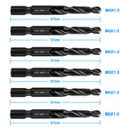 DKIBBITH 6 Packs M6 Combination Drill & Taps Bit Set, Screw Threading Tapping Tools in Size M6*1.0 with Anti-Rust Black Coating, 1/4" Hex Shank and Storage Case