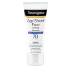 Neutrogena Age Shield Face Oil-Free Sunscreen Lotion with Broad Spectrum SPF 70, Non-Comedogenic Moisturizing Sunscreen to Help Prevent Signs of Aging, PABA-Free, 3 fl. oz (Pack of 3)
