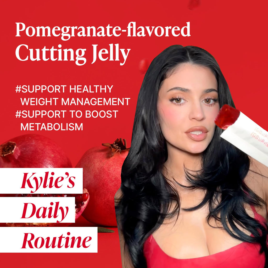 FOODOLOGY Coleology Cutting Stick Jelly, Pomegranate – Appetite Suppressant, Chia Seeds, Garcinia Cambogia HCA, Korean Dietary Supplement with Collagen - 1 Pack of 10