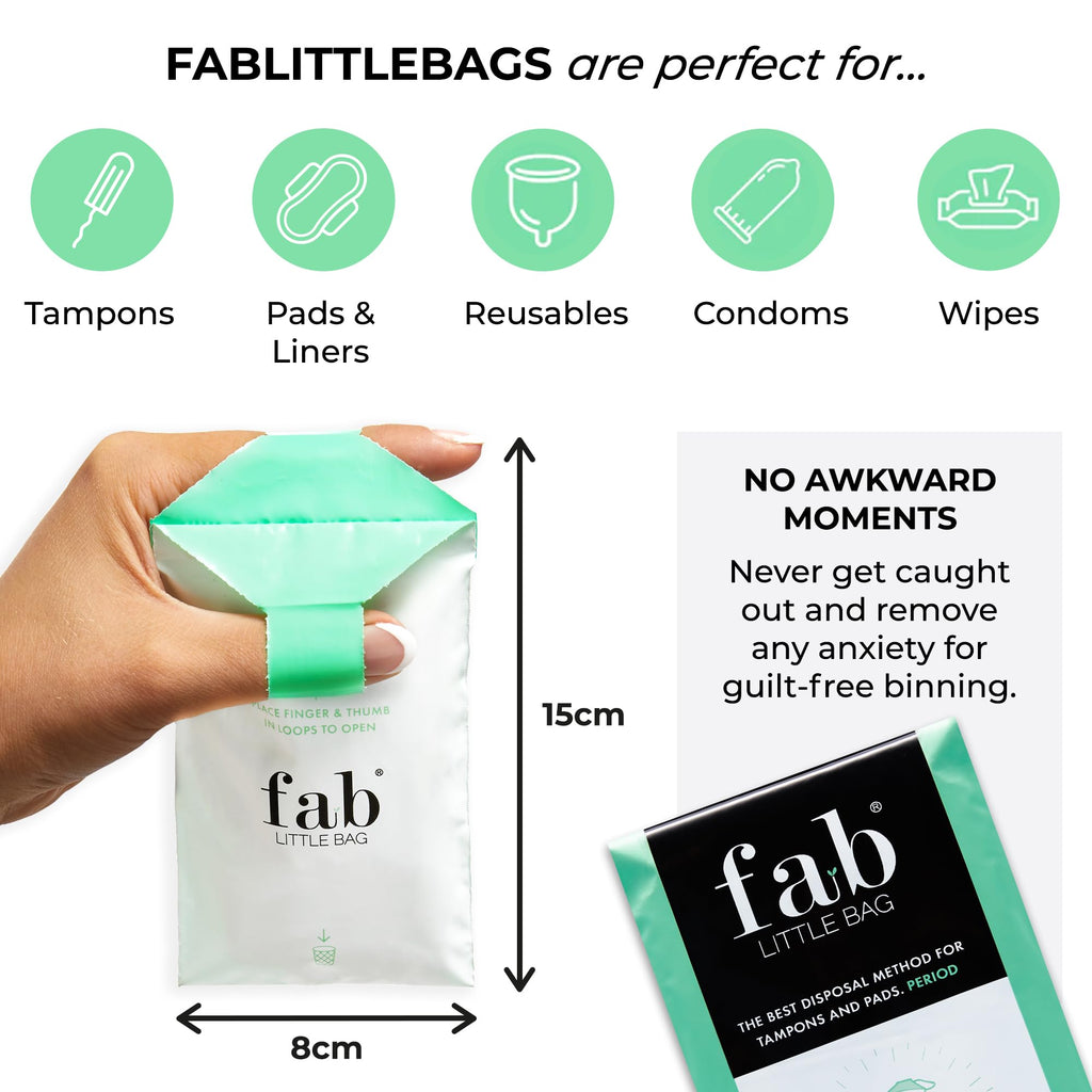 Fab Little Bag Starter Plus Pack - 45 Sanitary Disposal Bags Plus Recyclable Refill Pack for Out and About (45 Pack)