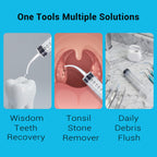 Wisdom Teeth Syringe, 5 Pack Irrigation Dental Syringes with Measure Scale & Curved Tip for Dental Care Liquid Oral Tonsil Stone