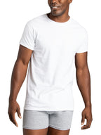 Fruit of the Loom Mens Stay Tucked Crew T-Shirt Underwear, Classic Fit - White 6 Pack, Large US