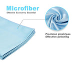Longmann Window Cleaning Cloth, Glass Cloth, Cleaning Cloth, Streaks Schatches Free (Blue 4 Pack)