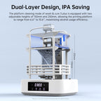 ANYCUBIC Wash and Cure 3 Plus Station, Size-Upgrade Wash Cure Machine with Gooseneck Lights, Dual-Layer Design and IPA Saving, for Anycubic Photon Mono M5 Saturn LCD/SLA/DLP 3D Printer