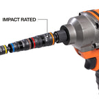 Klein Tools 32933 Klein Tools 32933 Impact Driver, SAE 7-in-1 Impact Rated Socket Set, 3 Flip Sockets with 6 Hex Driver Sizes and 1/4-Inch Bit Holder, 5-Inch Shaft