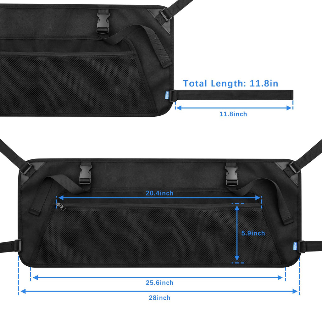 Xxerciz Collapsible Wagon Side Pocket for Umbrella, 900D Oxford Storage Bag with Mesh Pouch for Folding Wagon, Garden Cart Accessories Bag for Camping Garden Sports
