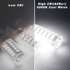 ALIDE E12 C7 Led Candelabra Bulbs 6000k Daylight White, 60 Watt E12 Halogen Equivalent,T6 Small Base 120V C7 LED Light Bulbs 6W Bright Cool White for Ceiling Fan Pendant Chandelier Light,550lm 10Pack