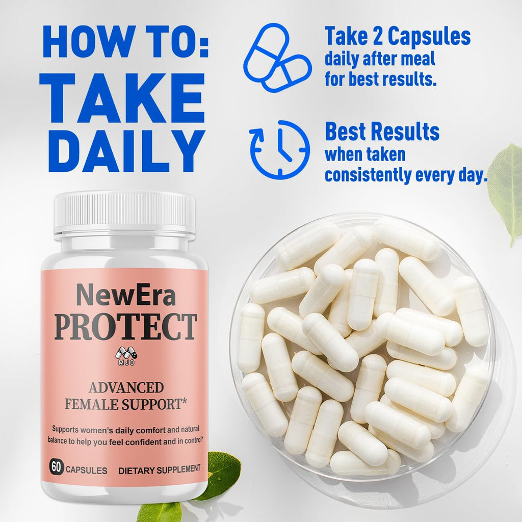 (3 Pack) New Era Protect Capsules, Official Newera Protect Pills for Women with All Natural Ingredients, Advanced New EraProtect Womens Health & Wellness Support Vitamin Supplement (180 Capsules)