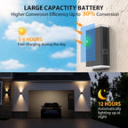 UGDLUCK Solar Wall Light Outdoor,3000/4000/6000K 3 Modes Dusk to Dawn Lighting Wall Sconce IP67 Waterproof Up and Down Solar Lights Outdoor for House, Garage, Porch,Doorway (2 Pack)