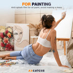 12 x 9 Ft Plastic Sheet Drop Cloths (20-Pack) - Disposable Painter's Sheeting & Tarps for Painting, Waterproof Painting Supplies, Dust Cover for Furniture/Couch/Floor Protection