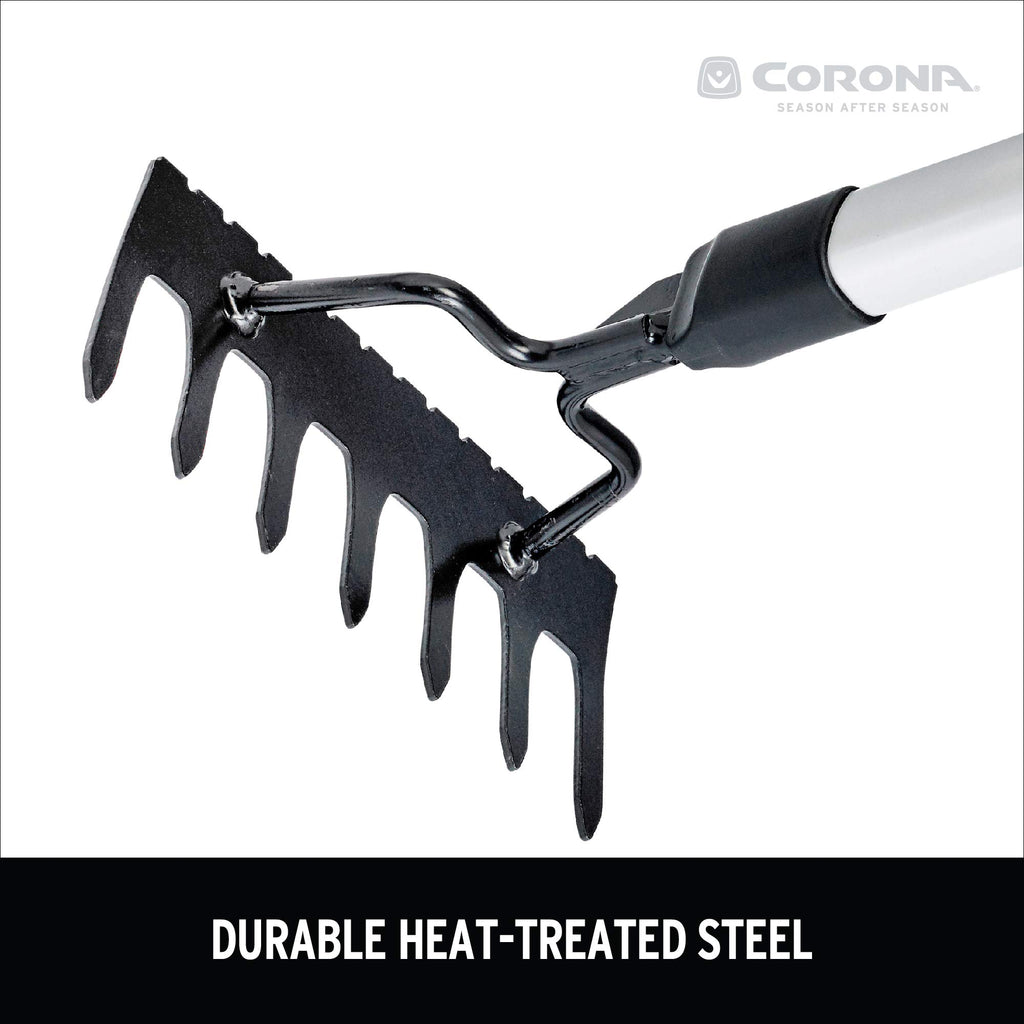 Corona Tools GT 3234 Reach 7-Tine Extended Rake, Silver,RED,Black