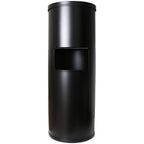 Monkey Movement Black Stainless Steel Floor Stand Wipe Dispenser with Built-in Trash Can - Fits Wipes on Rolls - Perfect for Fitness Clubs, Schools/Daycares, Commercial and Residential Facilities