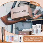 Gisdo 50-Pack Toiletry Kits - Personal Hygiene & Travel Kit for Men, Women & Charity - Disposable, Bulk Homeless Care Package Supplies