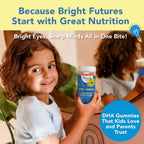 GOJOY Kids Omega 3 DHA Gummies – No Fish Burps, No Sugar – Brain, Eye & Immune Support – Plant-Based Omega-3 from Algae – Vegan, Clean DHA for Toddlers, Children & Kids Ages 3+