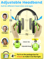 Dr.meter Ear Muffs for Noise Reduction: 27.4SNR Noise Cancelling Headphones for Kids Adults, EM100 Adjustable Hearing Protection Earmuffs for Monster Jam, Autism Sensory, Concerts, Fireworks- 3PACK