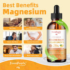 GREENPEOPLE 17-in-1 Triple Magnesium Complex Supplement,Magnesio Liquid Drops with Magnesium Glycinate & Citrate,Pineapple Flavor,Calm Mood,Muscle & Sleep for Adults,4 fl. oz 2Pack