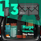 Sekey 220L Wagons Carts Foldable with Big All-Terrian Beach Wheels, Collapsible Heavy DutyWagon with Cup Holders, Extra Large Folding Wagon,Foldable Wagon for Camping, Garden, Sports. Grey