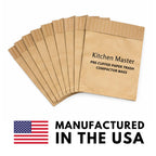 Kitchen Master Super Strong Compactor Bags (12 Pack) | Precuffed, Garbage Compactor Bags, Kitchen Liner, Paper Trash Bin Press, Kitchen Essential, Paper Garbage Press Liner