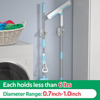 reliahom Broom Holder Wall Mount Mop Grippers organizer wall hanging, 3Pack