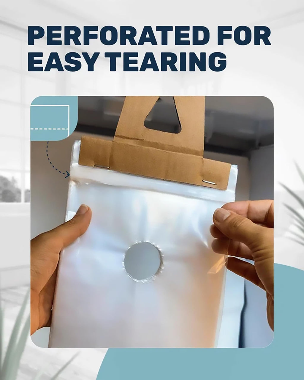 TidyFriend Plastic Door Hanger Bags 6” x 12” (1000 Pack), Clear Door Hanger Bags Protects Flyers, Brochures, Notices, Printed Materials, Waterproof and Secure