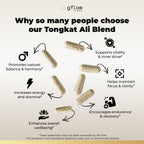 gflow vitamins Tongkat Ali for Men & Women- Extra Strength Formula with Fadogia Agrestis and Tribulus with Maca Root - Stamina, Vitality, Energy, Mood Support | Made in USA