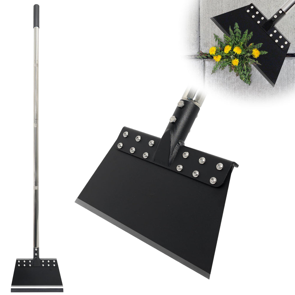 CKLT Weed Scraper 65 Inch Garden Flat Shovel with 11in Spring Steel Blade