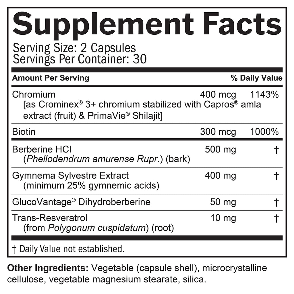 BRAINMD Balance My Blood Sugar Metabolic Wellness Supplement