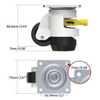 HOLKIE Leveling Casters with Ratchet Handle Design - Total Capacity 2200 lbs - Heavy Duty Industrial Casters Set of 4 with Adjustable Leveling Pads (TD60)