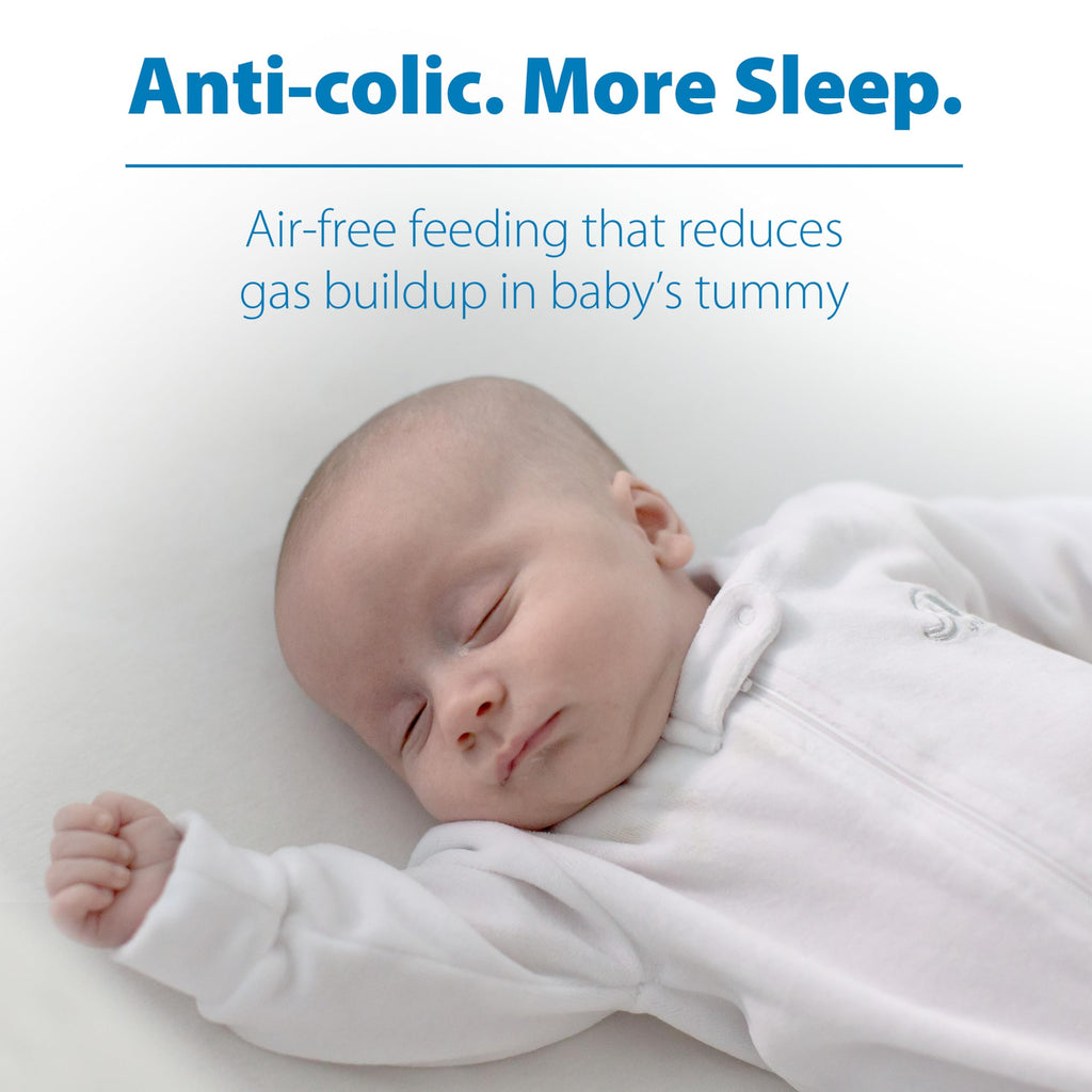 Dr. Brown's Anti-Colic Options+ Narrow Glass Baby Bottle, 4 oz/120 mL, with Level 1 Slow Flow Nipple, BPA-Free, 0m+, 4 Pack