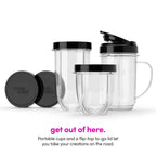 magic bullet® Personal Blender, 22 oz Cup, 250 Watt, Silver, MBR-1101