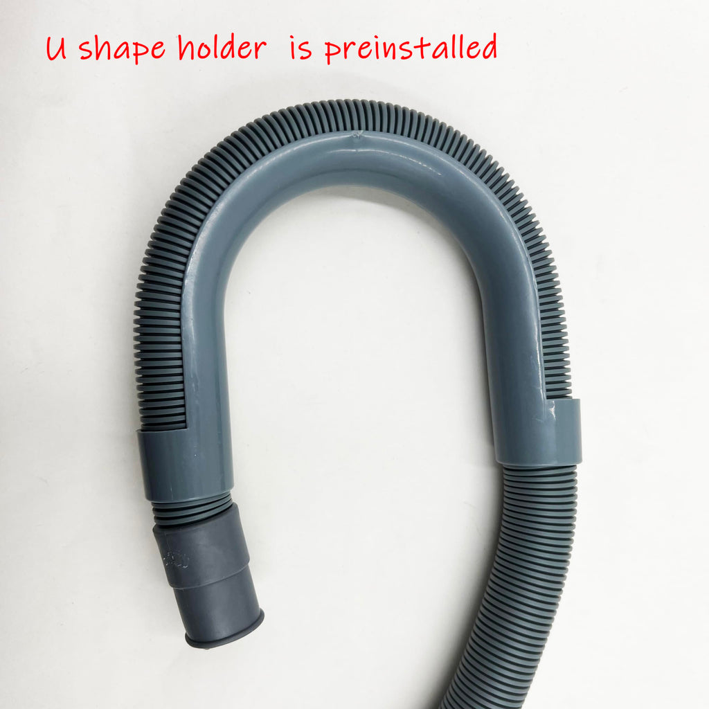 HLMOptimo 10 Feet Universal Washing Machine Drain Hose Flexible Dishwasher Drain Hose Extension Kits Corrugated Washer Hose w/ 1 Adapter 4 Clamps 1 U-Bend Holder