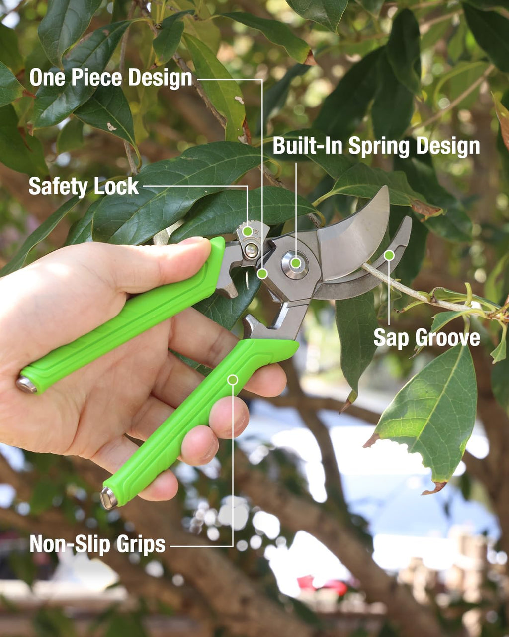 WORKPRO 8.5" Bypass Pruning Shears, Professional Forged Garden Shears
