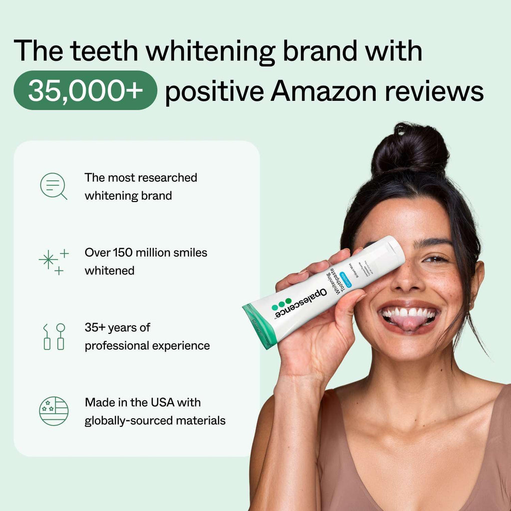 Opalescence Complete Stannous Fluoride Toothpaste, Whitening & Gum Health, 4-in-1 Formula, Helps Prevent Gingivitis, Reduces Sensitivity, Anticavity, (3 Units) Dentist-Developed, Mint, 4.7 oz - 6365-3