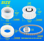 Nautilus cc Plus Replacement Parts 9985006-R2 Timing Track 6101611-R4 Climbing Ring Replacement 3884997-R6 Guide Wheels Pulley Gears Combo Kits for Maytronics Dolphin Nautilus M200 DX3 Pool Robot
