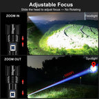 Flashlight 10000 High Lumens Rechargeable - 30W Super Bright LED Flash Light | 5000ft Beam & 12H Long Lasting USB C High Powered Handheld Police Flashlight for Home, Camping, Hiking, Emergency