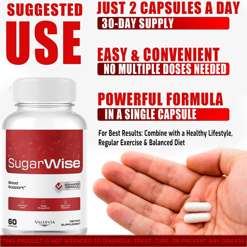 (2 Pack) Sugar Wise Capsules - The Official Support Capsules, All Natural Premium Advanced Formula, Multivitamin Support for Health & Wellness Reviews, 120 Capsules for 2 Months
