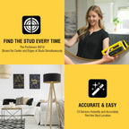 Franklin Sensors Prosensor M210 Stud Finder With 13-Sensors, Wood & Metal Stud Detector/Wall Scanner, Live Wire Detection, Made in the USA