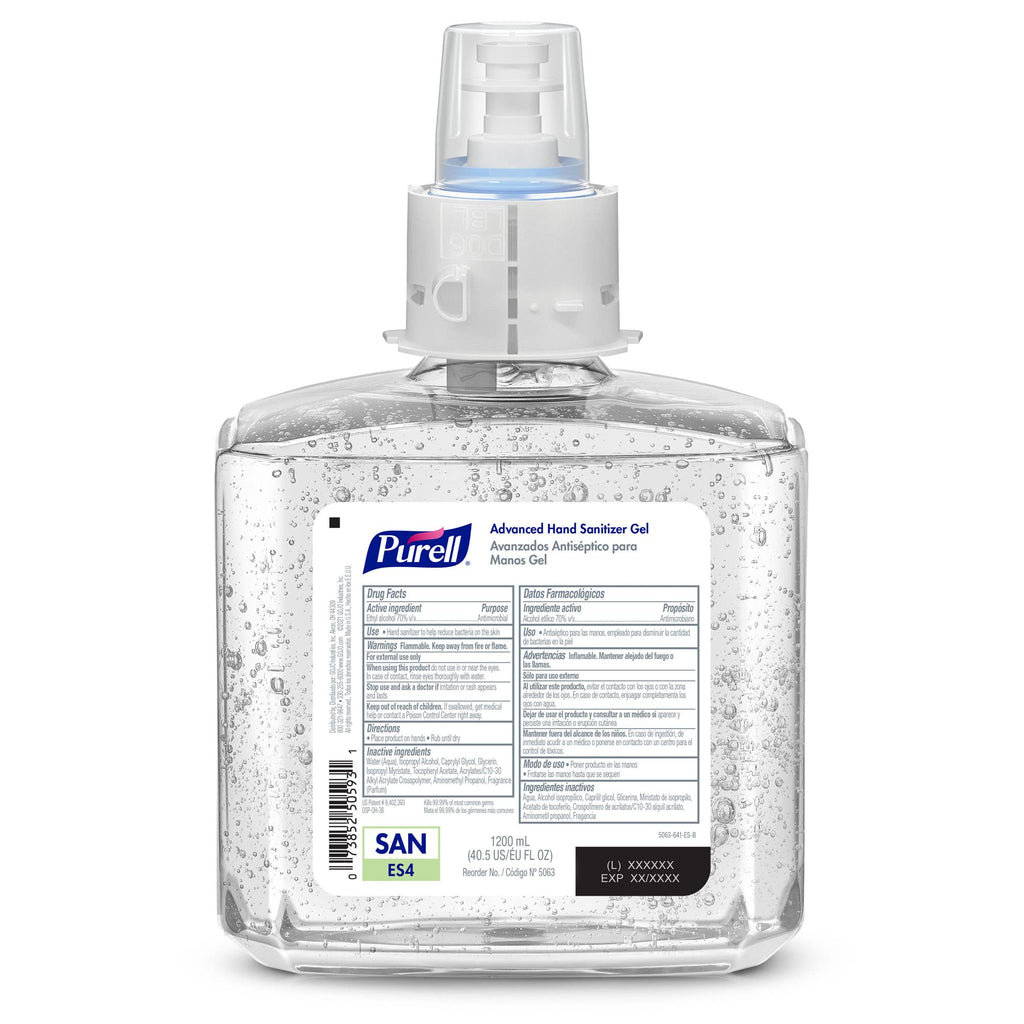 Purell ES4 Advanced Hand Sanitizer Gel Refill, 2ct x 1200 mL - 5063-02