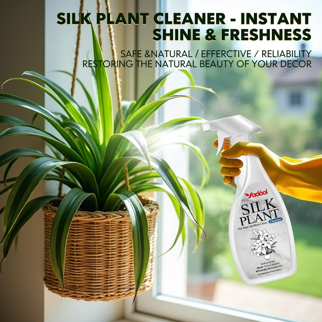 Yadool Silk Plant Cleaner Spray No Wipe - Artificial Plant & Silk Flower Cleaner Spray, Dust Remover for Fake Plants, No Wipe, Quick Drying - 16.91oz