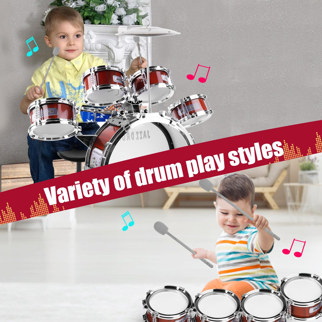 Kids Drum Set for Toddlers 3-5 - Musical Instruments Toys Birthday Gifts