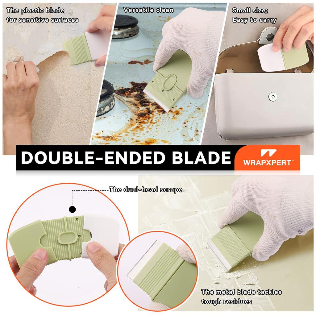WRAPXPERT Peel and Stick Wallpaper Tools,Wallpaper Smoothing Tool Kit with Smoother,Edge Guider,Paste Brush for Backsplash Tile,Contact Paper
