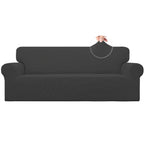 Easy-Going Stretch Couch Covers for Sofa Washable Large Dark Gray