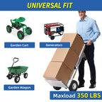 GICOOL 4.10/3.50-4" Flat Free Tire and Wheel, 10" Solid Tire with 5/8" Axle Bore Hole, 2.2" Offset Hub for Hand Truck Garden Wagon Cart Trolley Dolly Lawn Mover Replacement