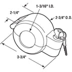 PRIME-LINE Door Knob Lock-Out Device, Keyed Alike, Diecast, Gray (1 Set)