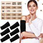Vinsatin 6 Pcs PICC Line Sleeve Cover PICC Line Shower Cover Fashionable Breathable Upper Arm Sleeves for Women Men(Large,Black)
