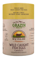 GRAZIN HEALTH Fish Eggs Capsules – 3000mg Per Serving | Omega-3, DHA & EPA Rich Fish Roe Supplement with Essential Fatty Acids for Heart, Brain, Immune & Daily Nutrition Support – 30 Servings